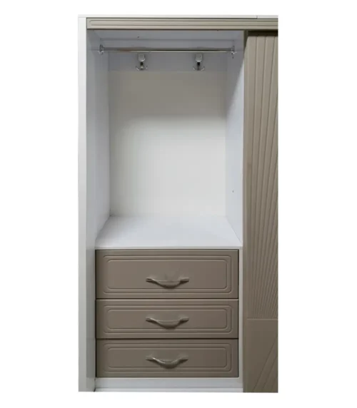 کمد دیواری سیار 3 تکه ریلی NZ-5003، درب MDF بدنه ملامینه