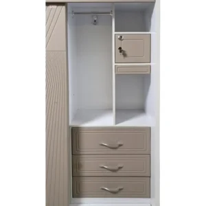 کمد دیواری سیار 3 تکه ریلی NZ-5003، درب MDF بدنه ملامینه