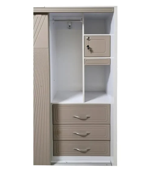 کمد دیواری سیار 3 تکه ریلی NZ-5003، درب MDF بدنه ملامینه
